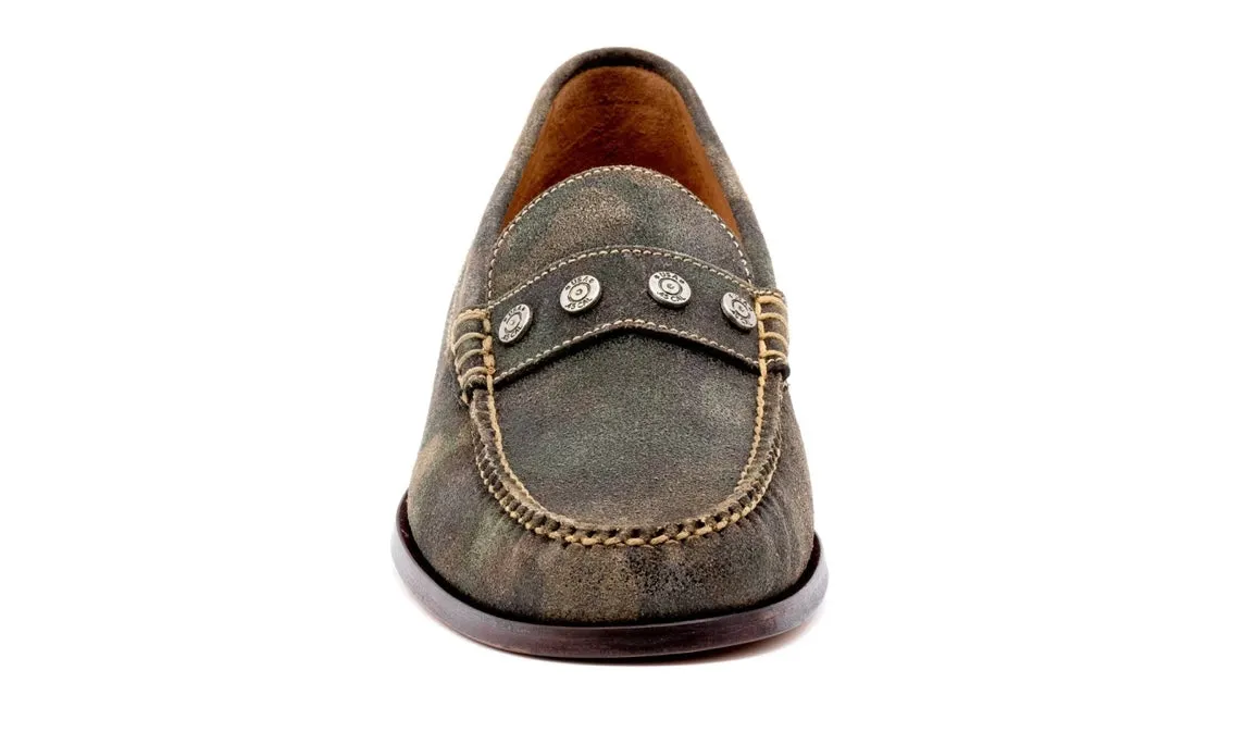 2nd Amendment Suede Penny Loafers (Camo)