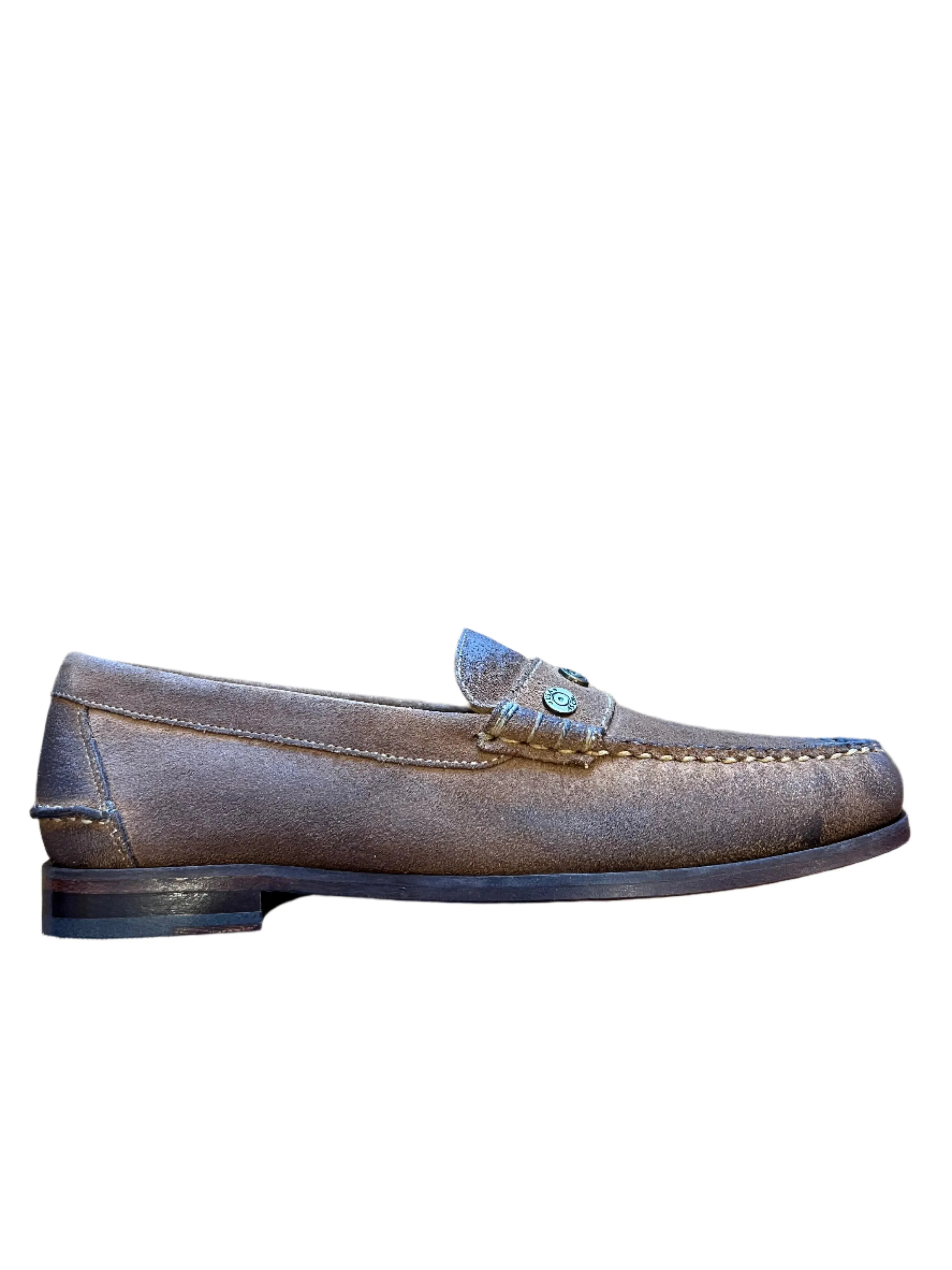 2nd Amendment Suede Penny Loafers (Tobacco)