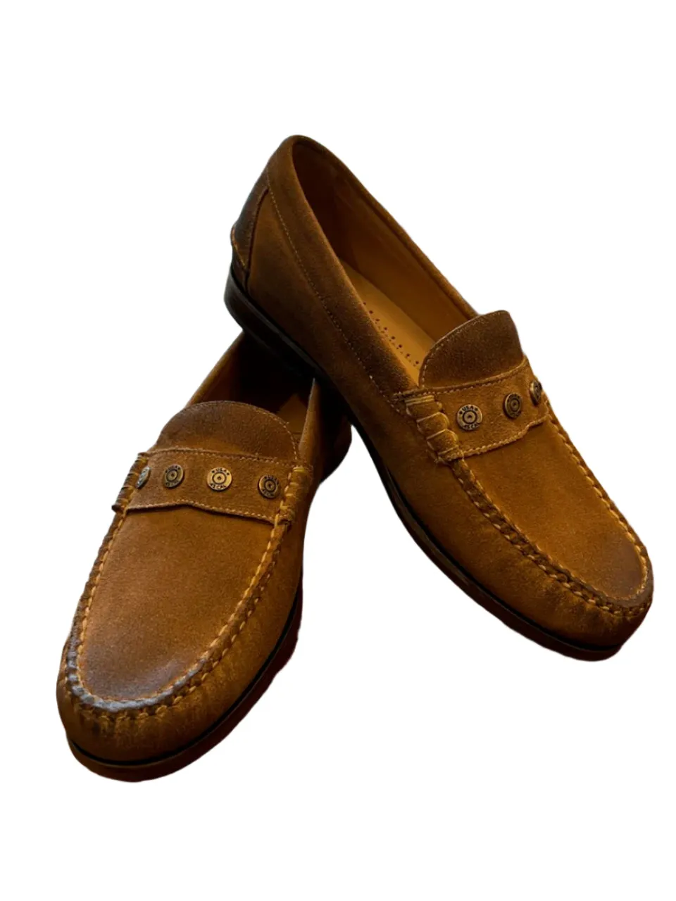 2nd Amendment Suede Penny Loafers (Tobacco)
