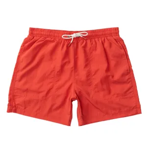 6” Solid Sailport Swim Short (Classic Red)