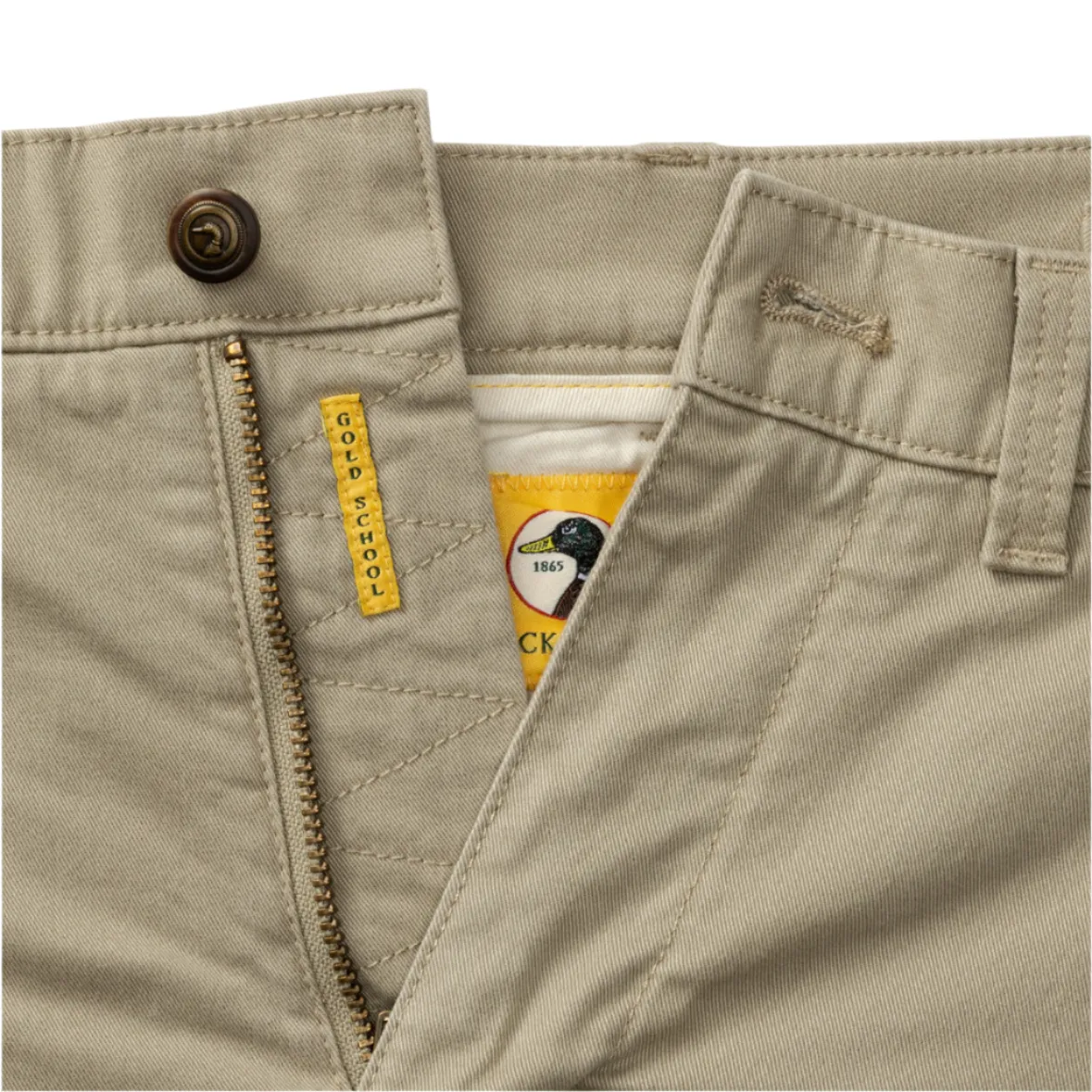 7” Gold School Chino Short (Khaki Gold Patch)