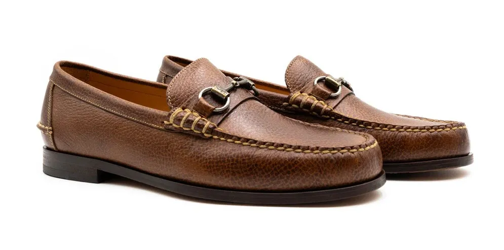 All American Water Buffalo Horse Bit Loafers (Oak)