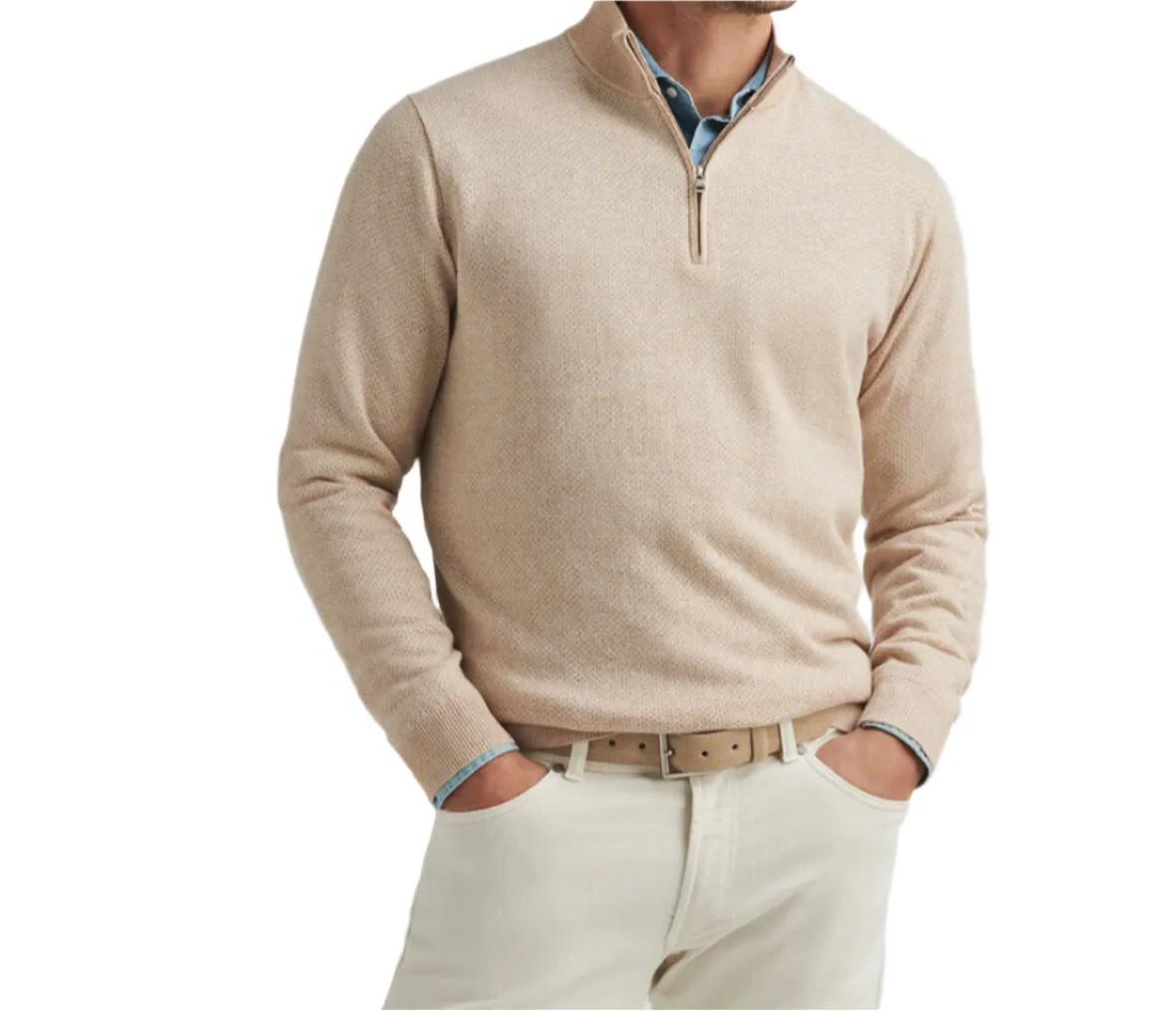 Ashland Quarter-Zip Sweater (Cheshire Brown)