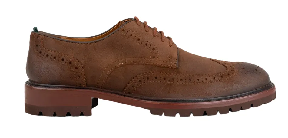 Astor Lug Sole Wingtip (Dark Brown)