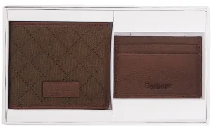 Barbour Quilted Padbury Wallet and Card Holder Gift Set