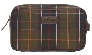 Barbour Tartan & Leather Washbag