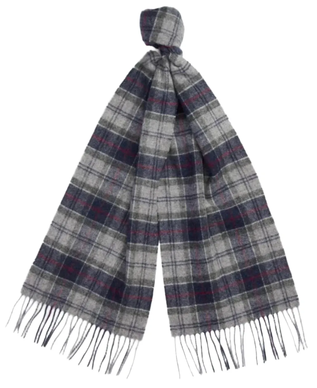 Barbour Tartan Lambswool Scarf (Blue Granite)