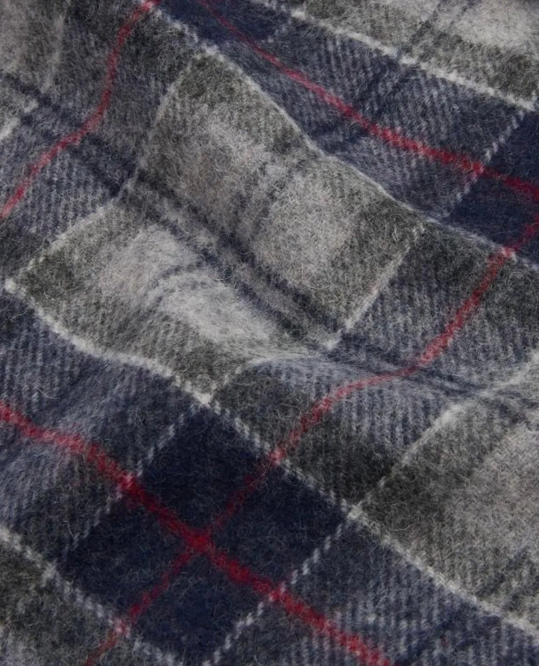 Barbour Tartan Lambswool Scarf (Blue Granite)