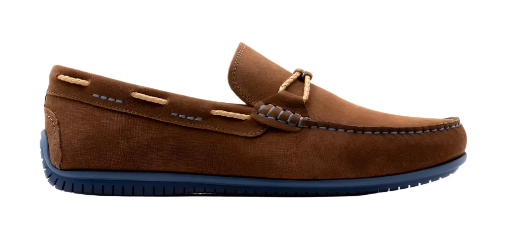 Bermuda Nubuck Braided Bit Loafers (Bark)