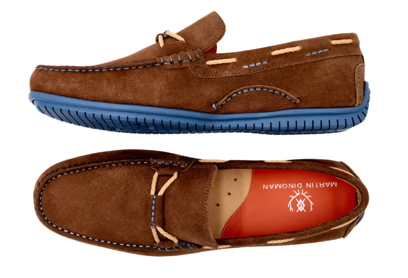 Bermuda Nubuck Braided Bit Loafers (Bark)