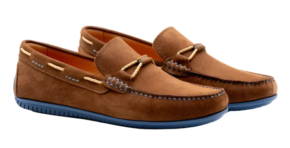 Bermuda Nubuck Braided Bit Loafers (Bark)