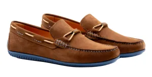 Bermuda Nubuck Braided Bit Loafers (Bark)