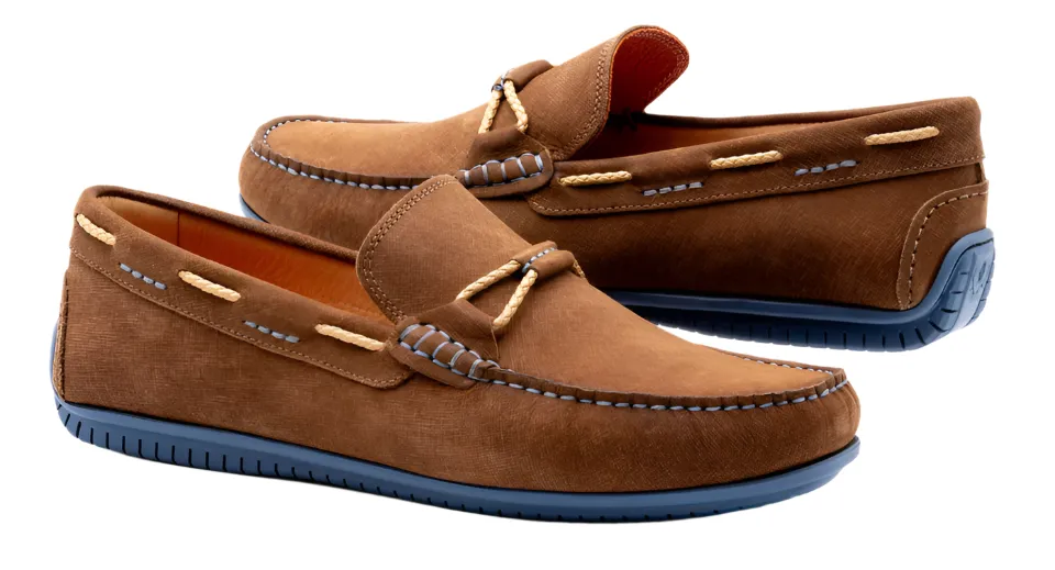 Bermuda Nubuck Braided Bit Loafers (Bark)