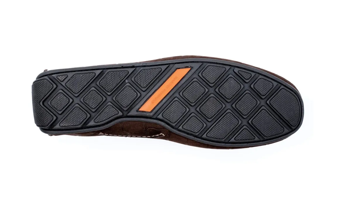 Bermuda Pebble Grain Braided Bit Loafers (Bourbon)