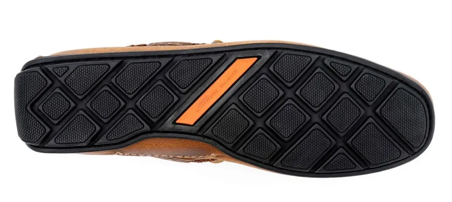 Bermuda Pebble Grain Braided Bit Loafers (Old Saddle)
