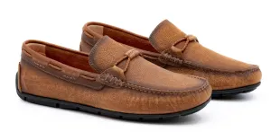 Bermuda Pebble Grain Braided Bit Loafers (Old Saddle)