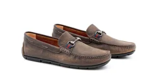 Bermuda Pebble Grain Horse Bit Loafers (Old Clay)