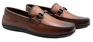 Bermuda Saddle Leather Horse Bit Loafers (Whiskey)