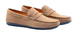 Bermuda Suede Penny Loafers (Sand)