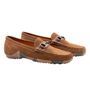 Bill Suede Horse Bit Loafers (French Roast)