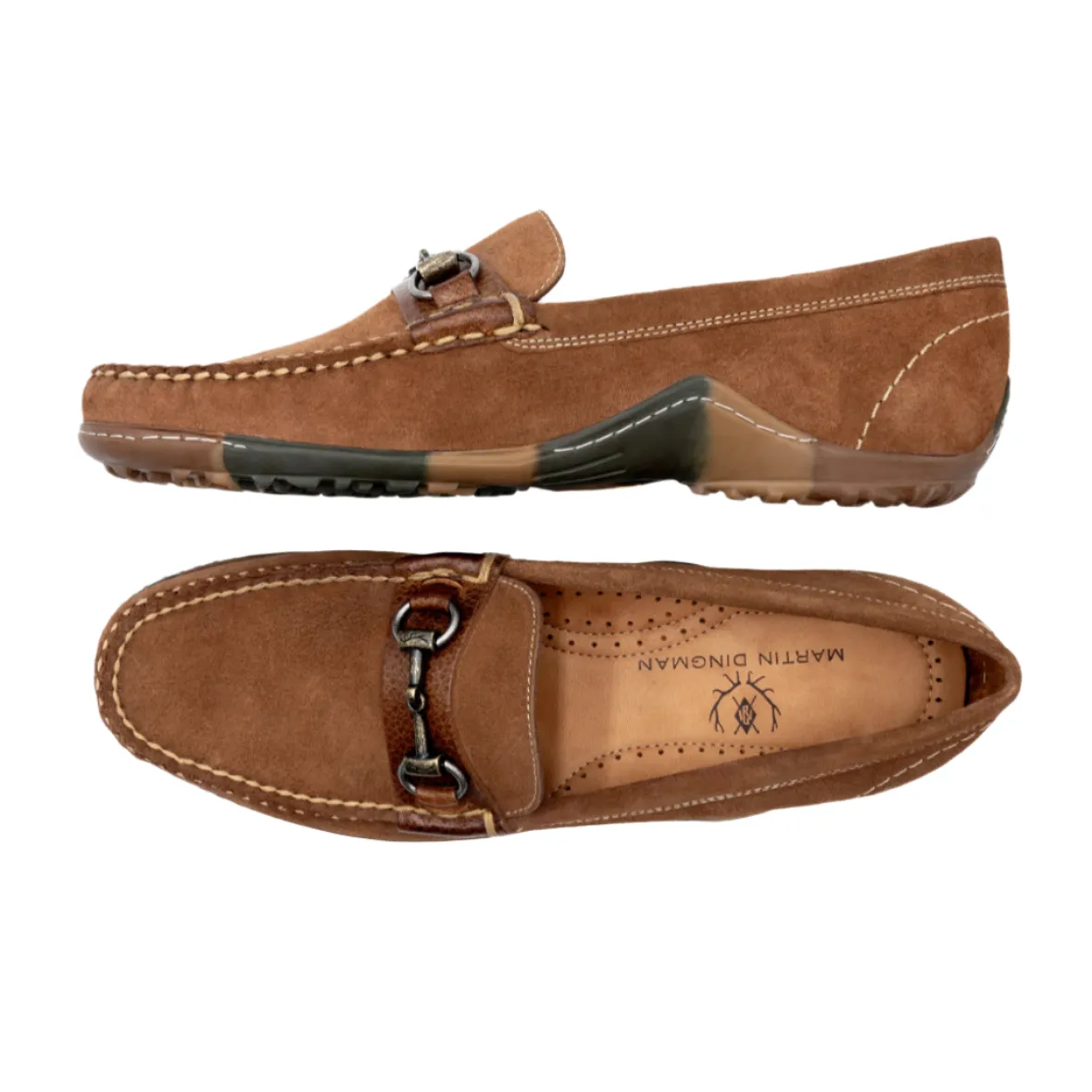 Bill Suede Horse Bit Loafers (French Roast)