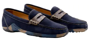 Bill Suede Penny Loafers (Navy)