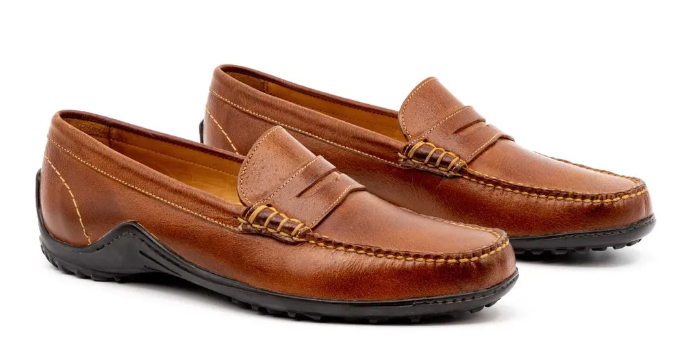 Bill Water Buffalo Penny Loafers (Burnt Cedar)