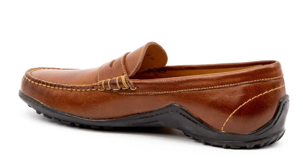 Bill Water Buffalo Penny Loafers (Burnt Cedar)