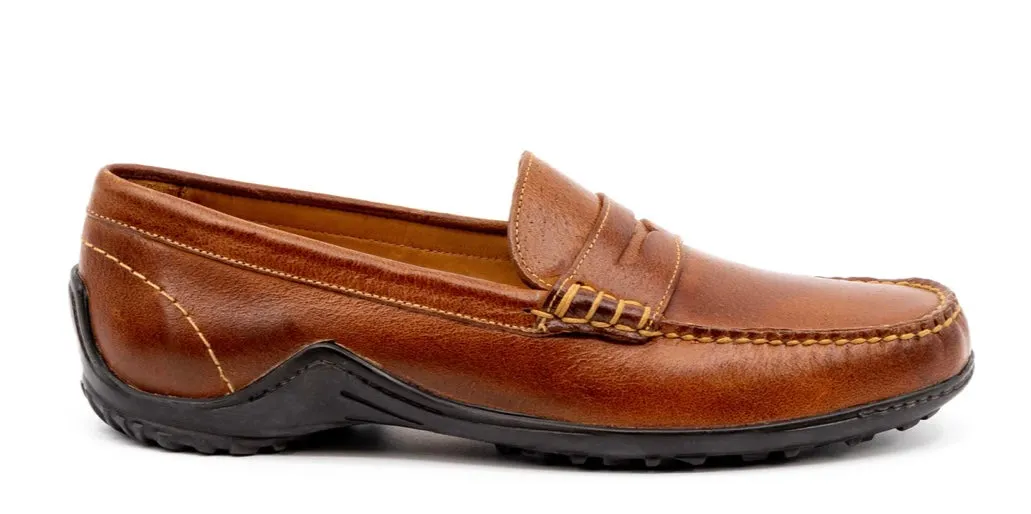 Bill Water Buffalo Penny Loafers (Burnt Cedar)