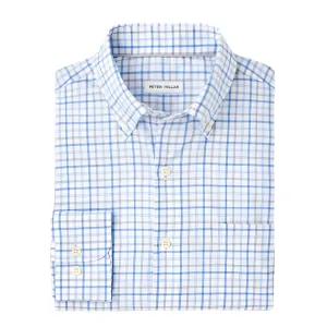 Calgary Crown Lite Cotton-Stretch Sport Shirt (Blue Poppy)