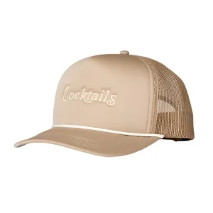 Cocktails Foam Trucker Hat (Khaki)
