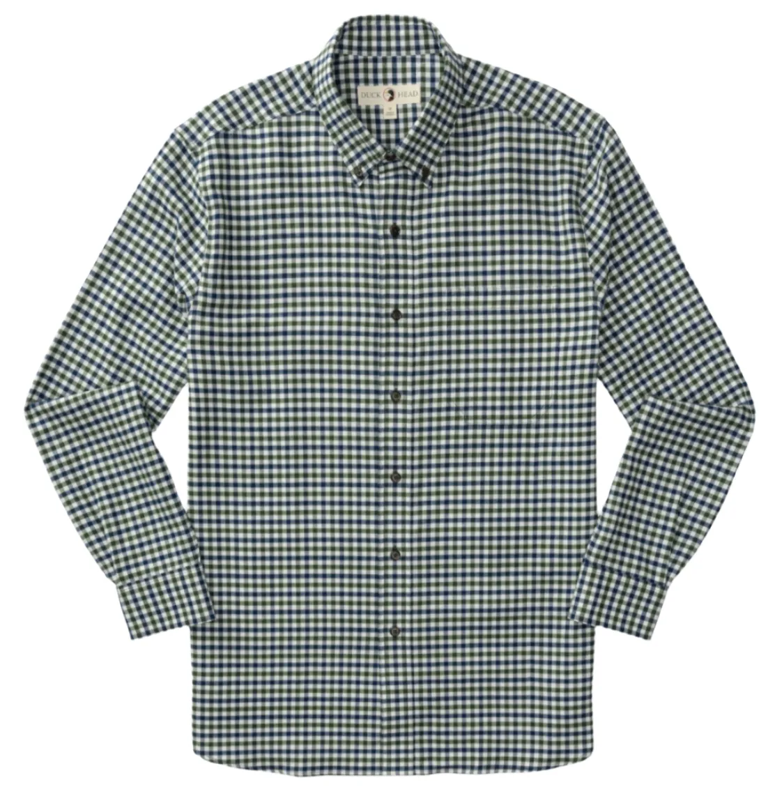 Cotton Flannel Sport Shirt (Varney Plaid - Royal Navy)