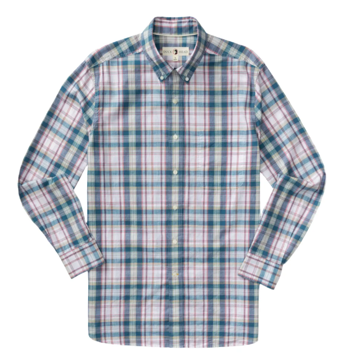 Cotton Slub Sport Shirt (Owens Plaid - Shadow Blue)