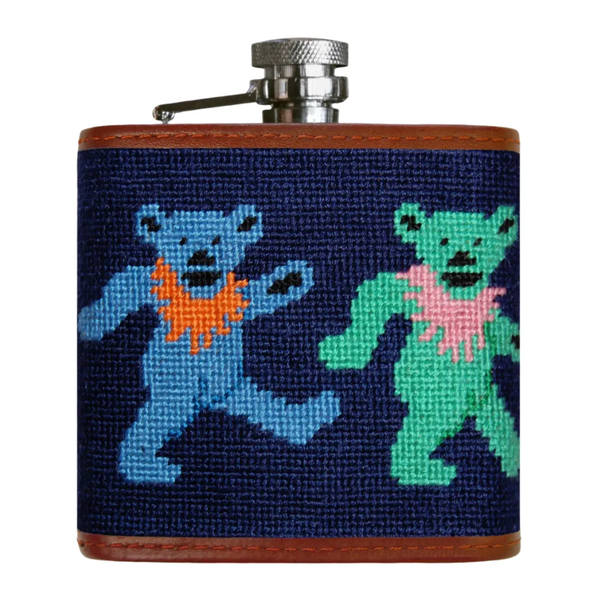 Dancing Bears Flask (Dark Navy)