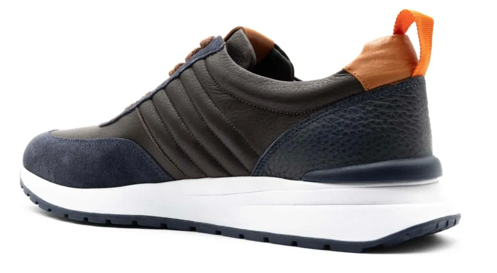 Dawson Saddle Leather Sneakers (Walnut)