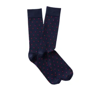 Duck Head Polka Dot Sock (Navy)