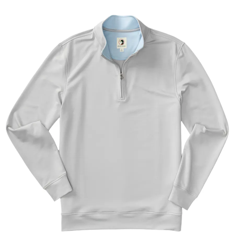 Dunmore Performance ¼ Zip Pullover (Light Grey Heather)