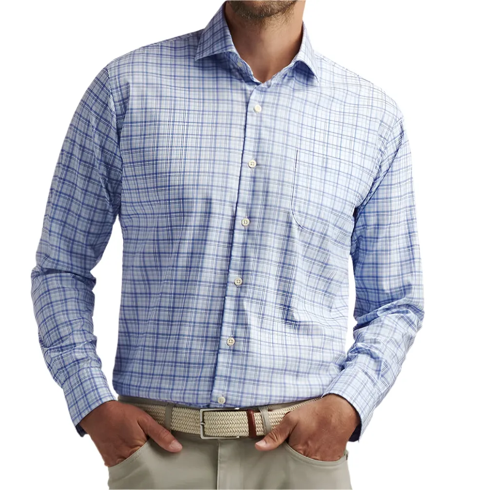 Garrow Crown Lite Cotton-Stretch Sport Shirt (Blue Freesia)