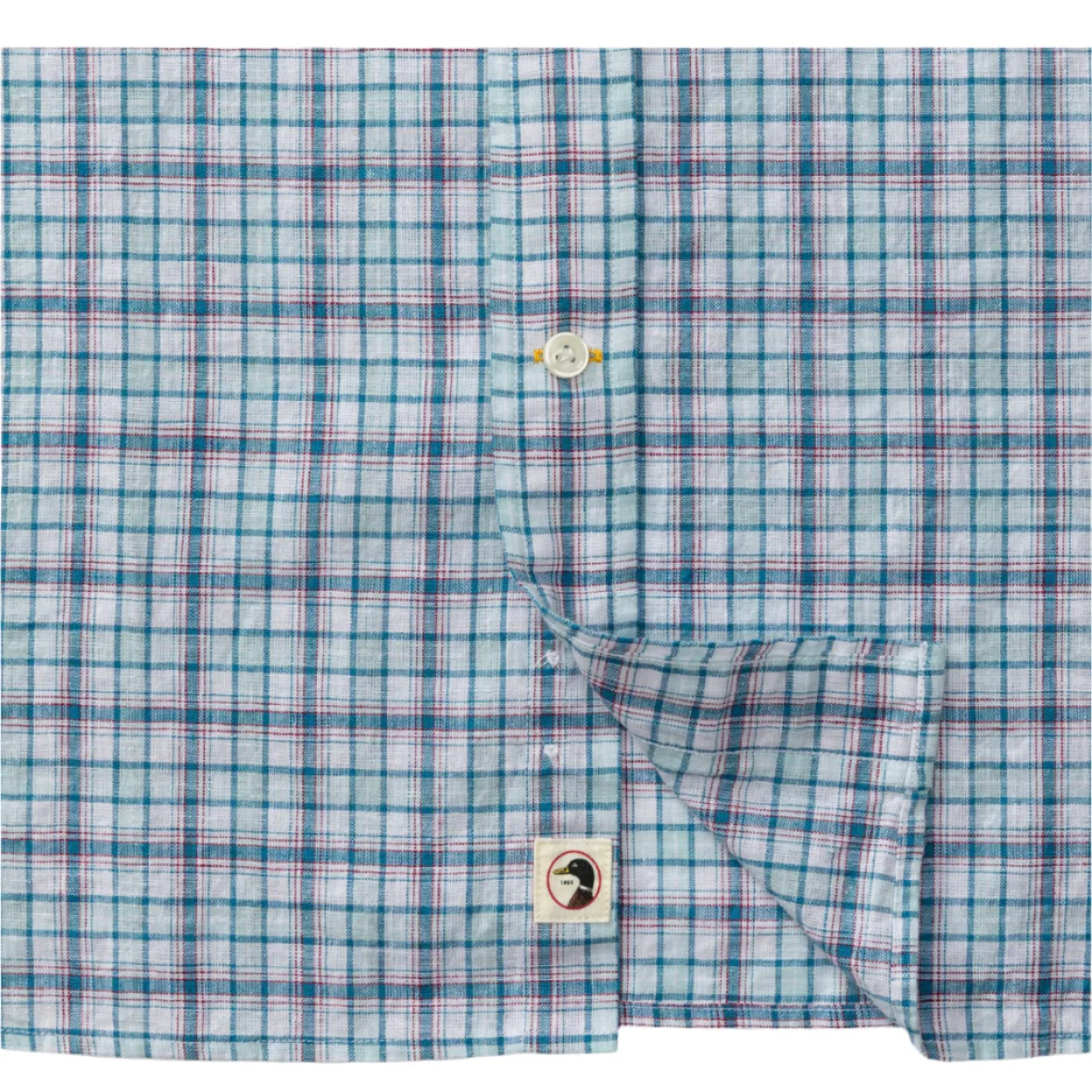 Linen Cotton Sport Shirt (Broome Plaid - Pastel Blue)