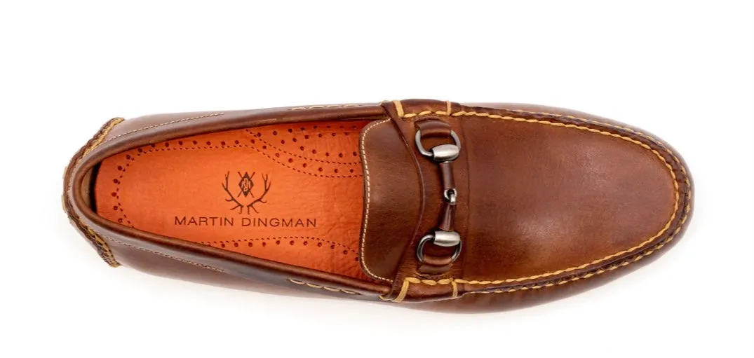 Monte Carlo Saddle Leather Horse Bit Driving Loafers (Cigar)