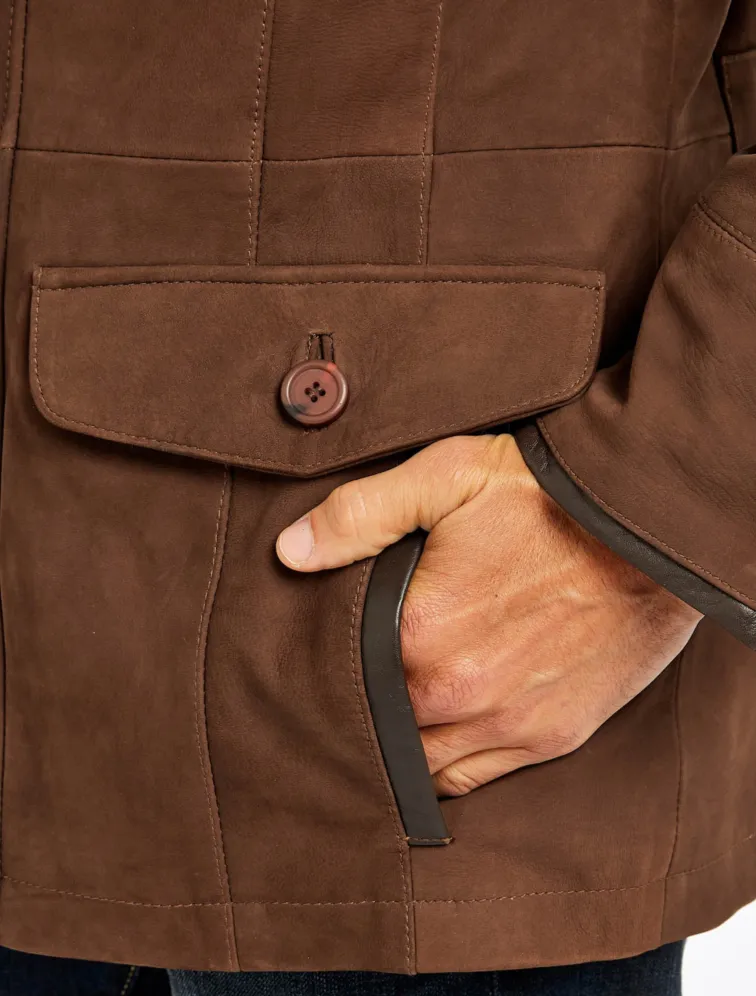 Moore Leather Jacket (Walnut)