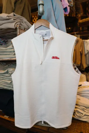 Ole Miss Culbertston Performance Mixed Media Vest (White)