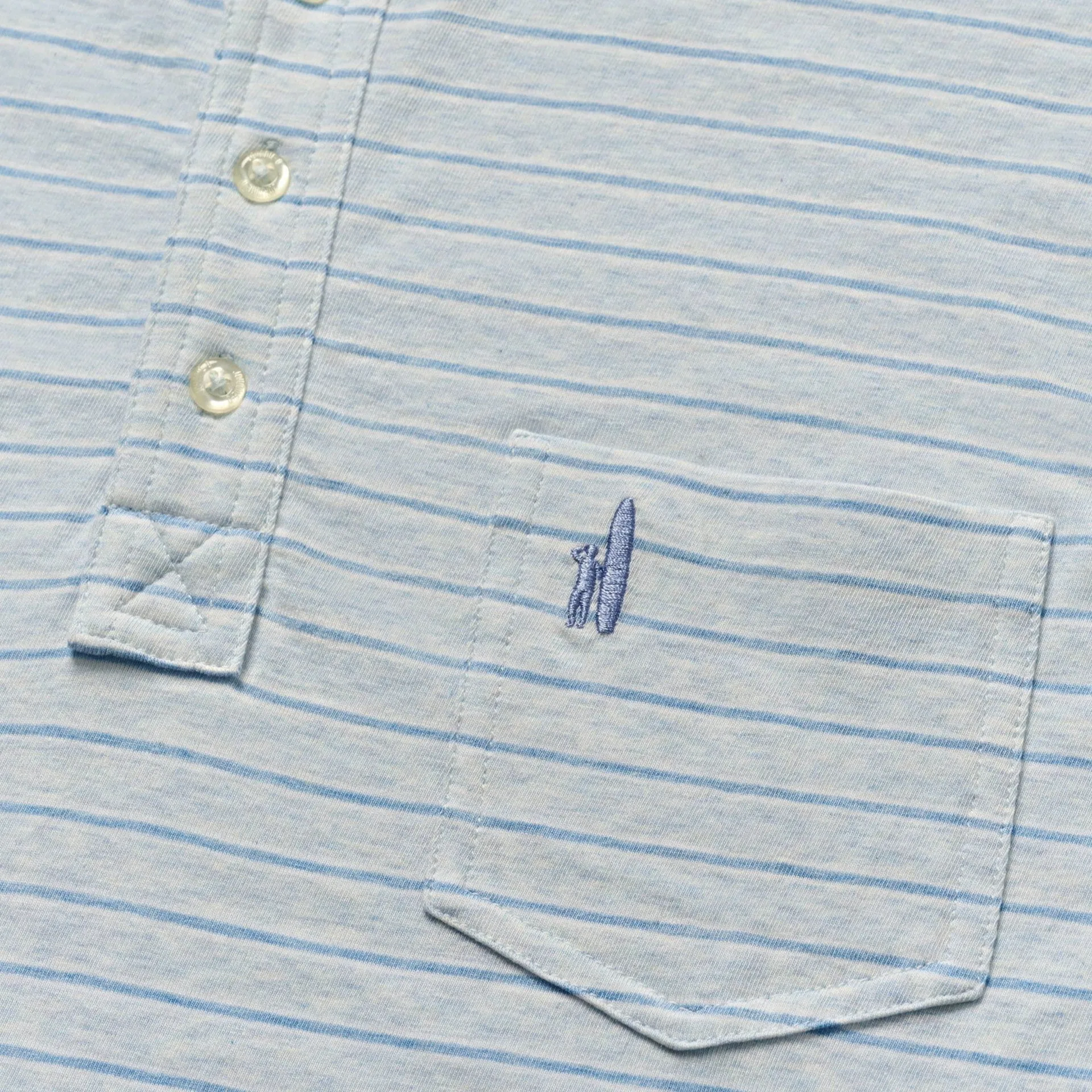 Original 4-Button Polo - Matthis Stripe (Air)