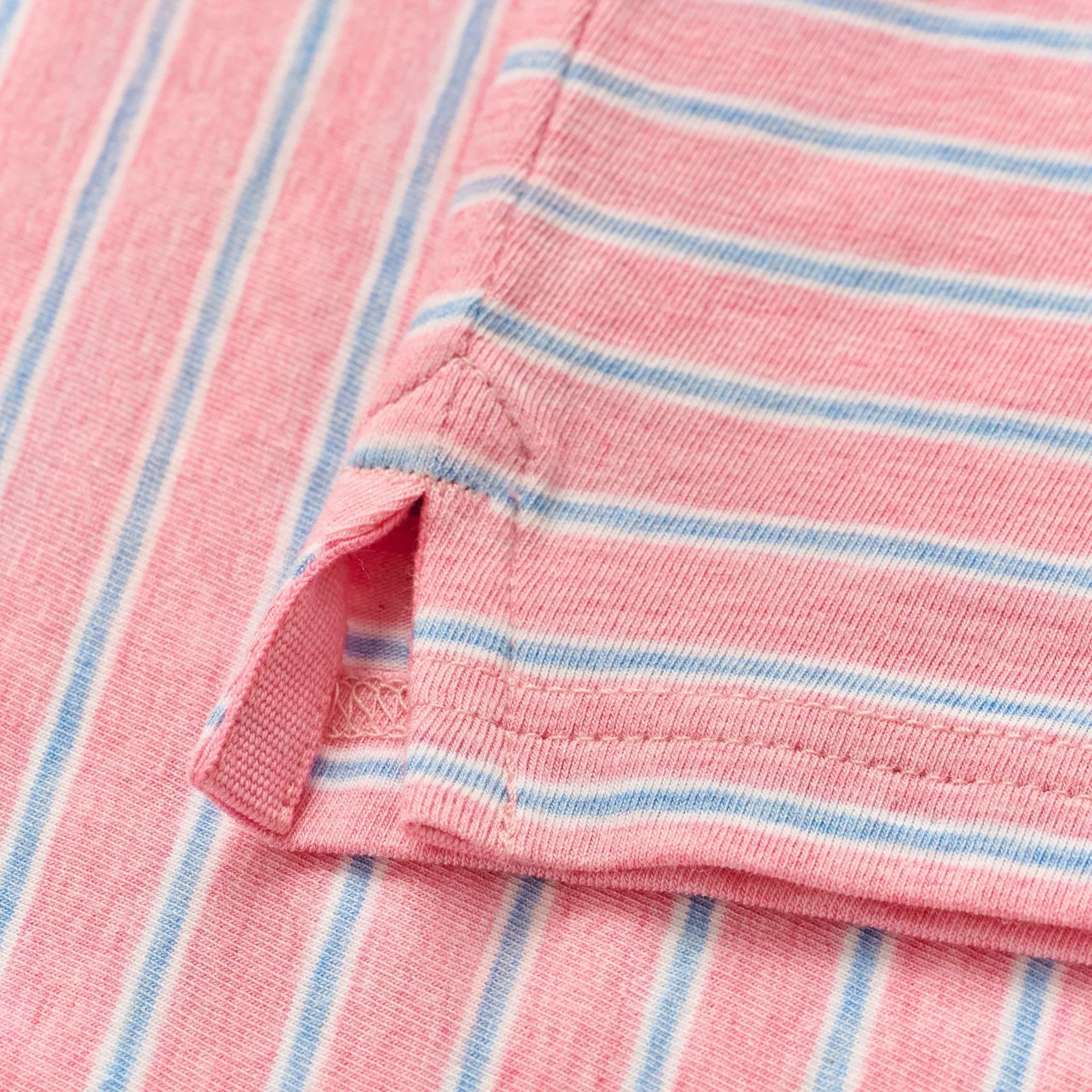 Original 4-Button Polo - Matthis Stripe (Petal)