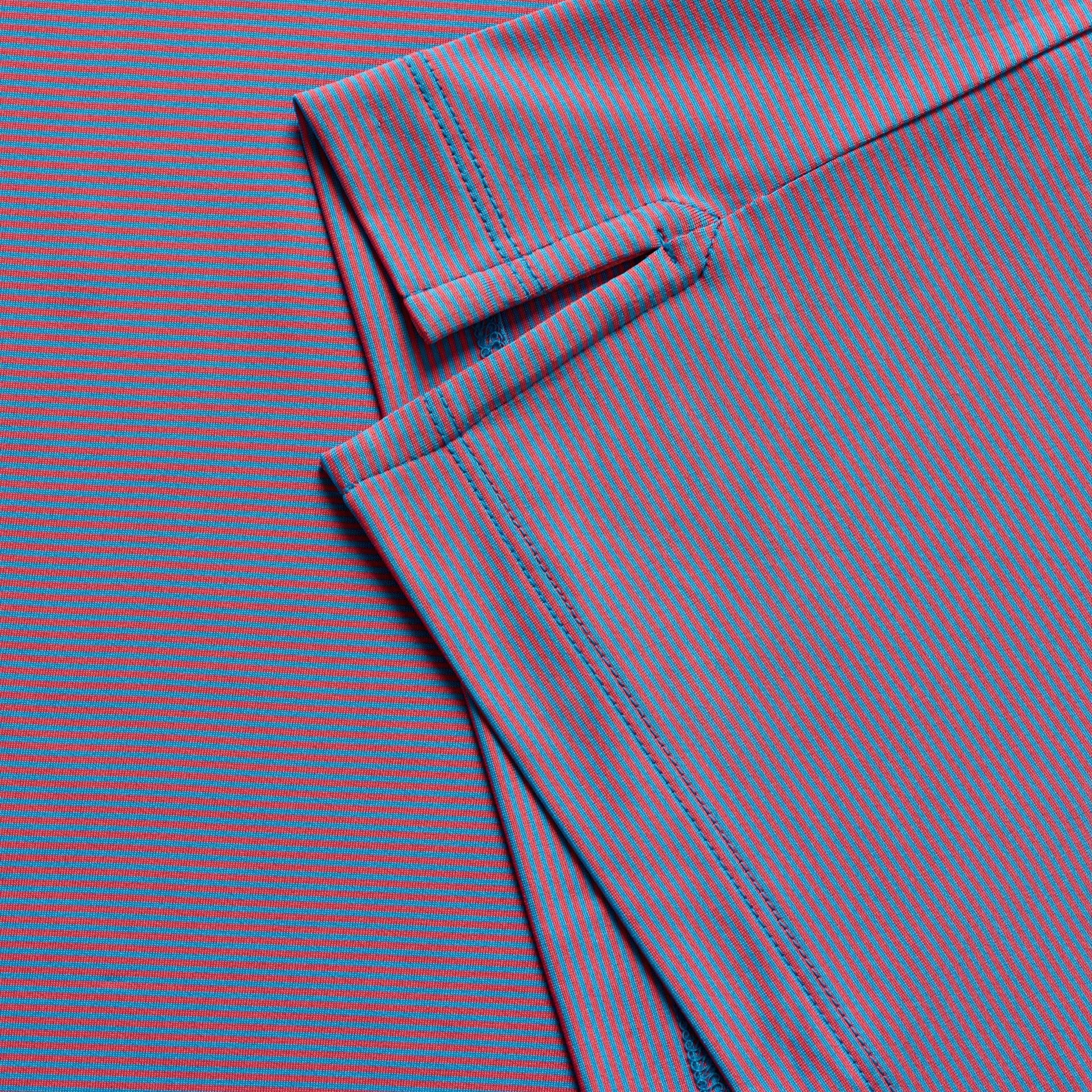 Performance Jersey Polo - Lyndonn Stripe (Rouge Red)