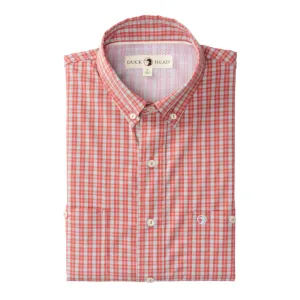 Performance Poplin Guide Shirt (Sherman Plaid - Sunwashed Red)