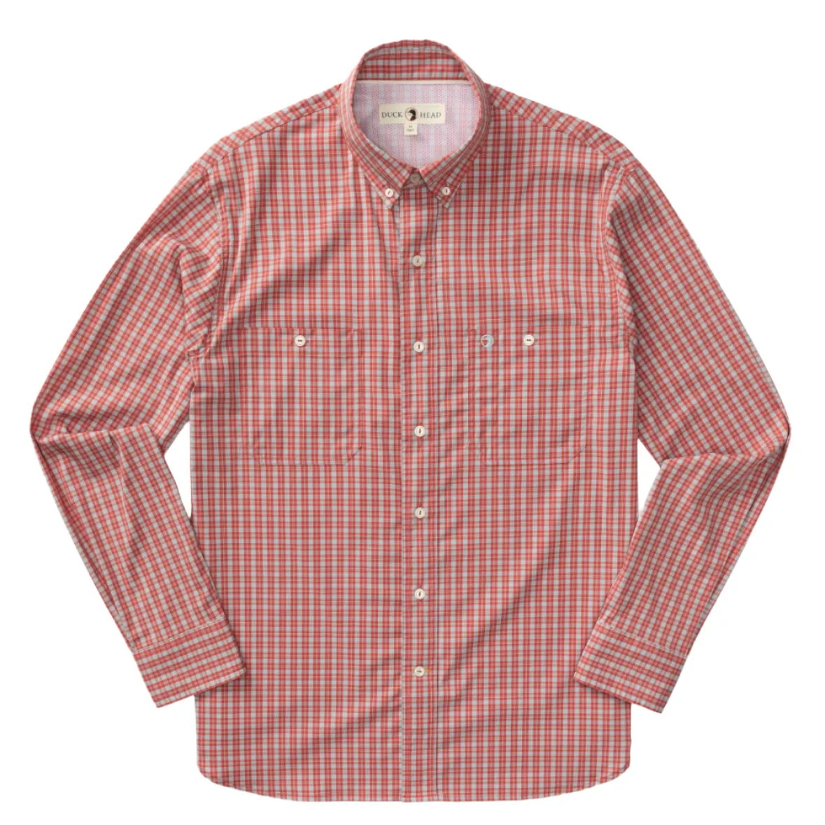 Performance Poplin Guide Shirt (Sherman Plaid - Sunwashed Red)
