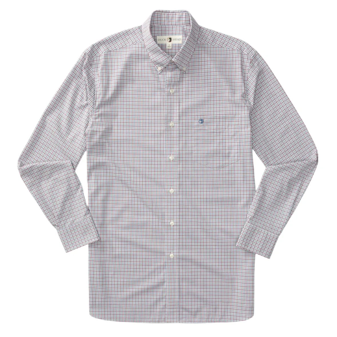 Performance Poplin Sport Shirt (Langley Plaid - Coronet Blue)