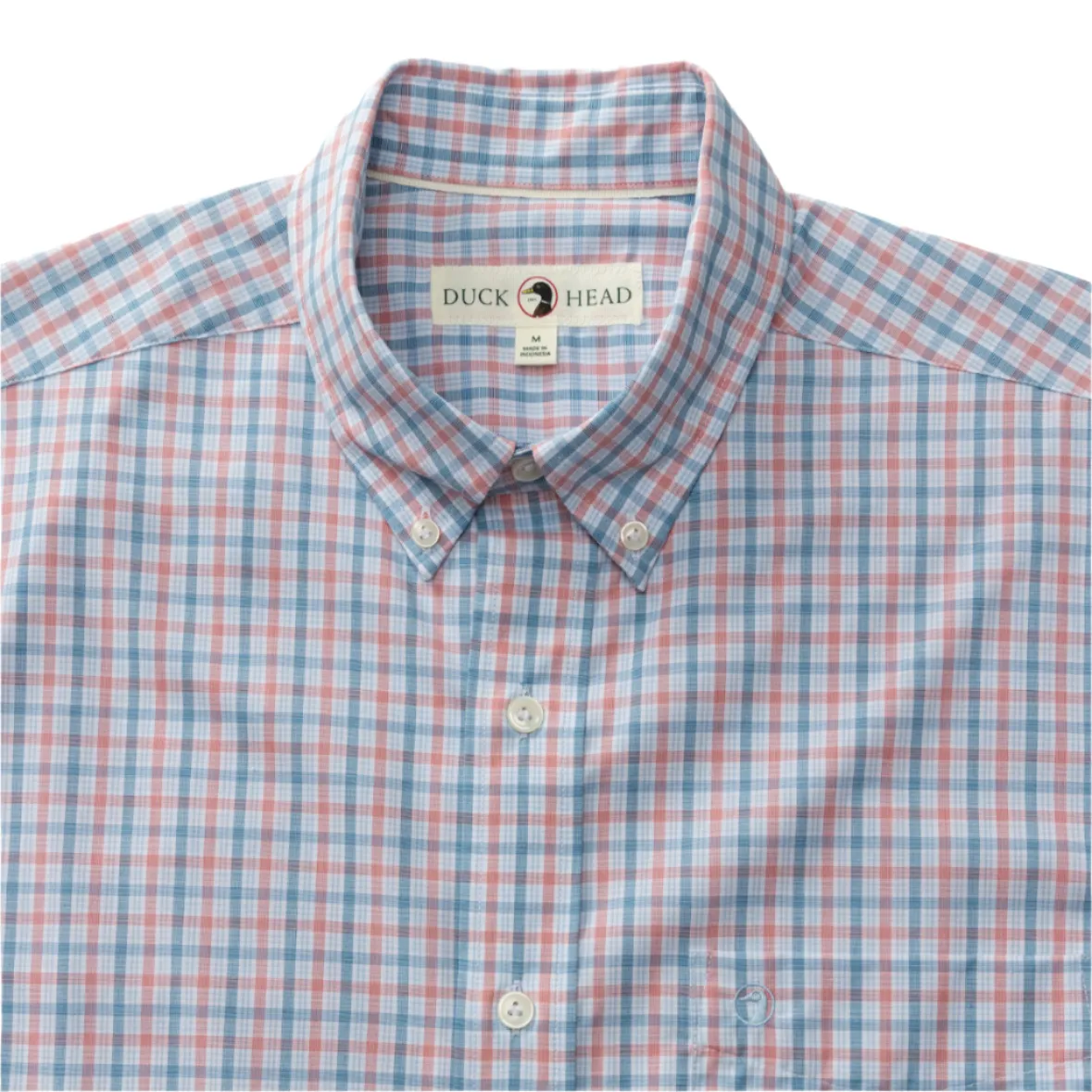 Performance Poplin Sport Shirt (Trent Plaid - Sunwashed Red)