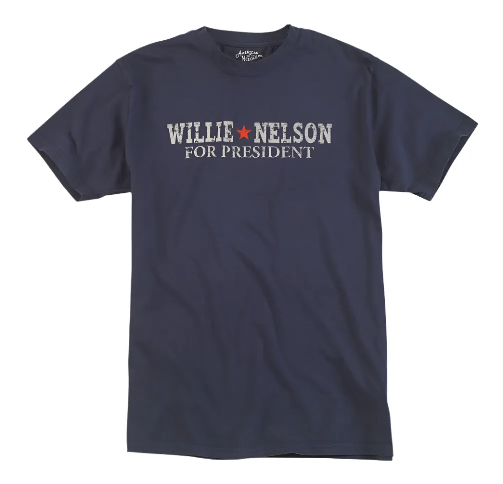 Red Label T-Shirt - Willie Nelson For President (Navy)